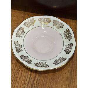 Vintage Crownford Fine Bone China Hand Painted Tea Saucer Plate Made In England